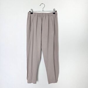 Aritzia Babaton Pants Womens 2XS Brown Pleated Pull On Elastic Waist Tapered Leg